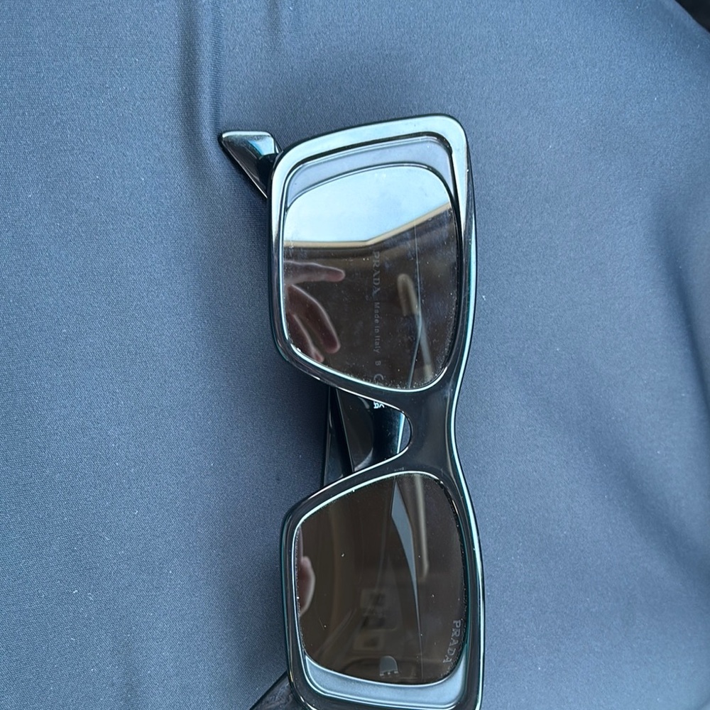 Black Prada Rectangular Sunglasses - image 1